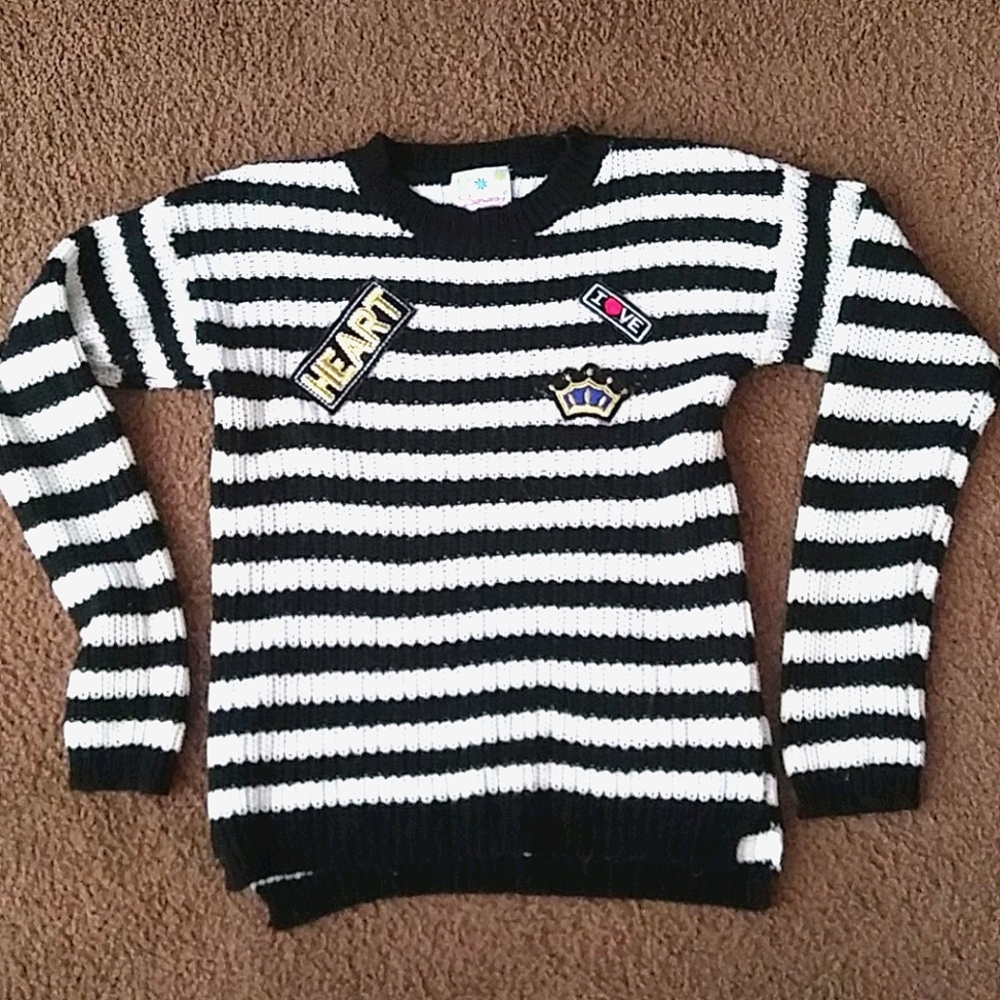 EUC long sleeve striped sweater / size 7